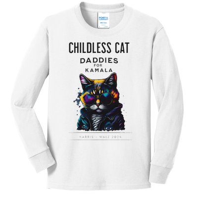 Harris Waltz Childless Cat Daddies Kids Long Sleeve Shirt