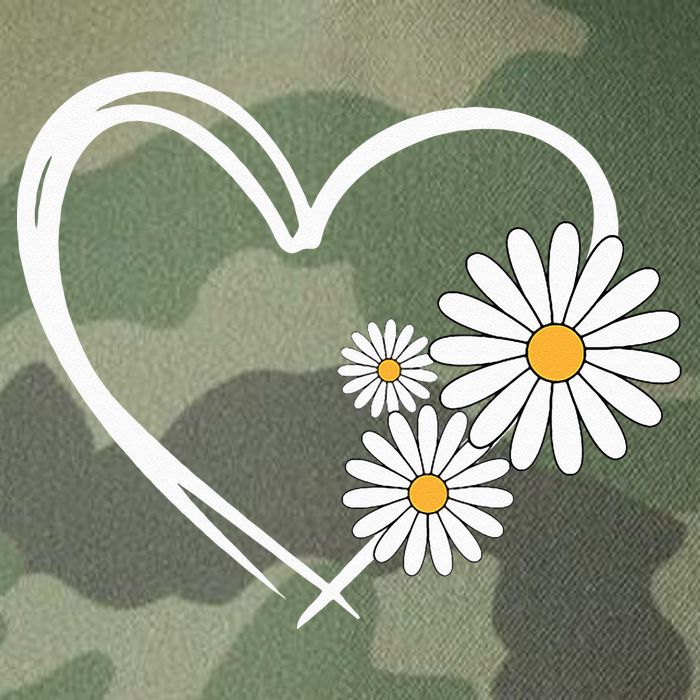 Heart With Daisy Flowers Daisies With Heart Outline Legacy Tie Dye Trucker Hat