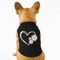 Heart With Daisy Flowers Daisies With Heart Outline Doggie Tank