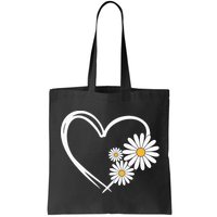 Heart With Daisy Flowers Daisies With Heart Outline Bag