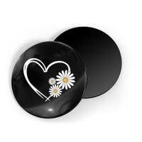 Heart With Daisy Flowers Daisies With Heart Outline Magnet