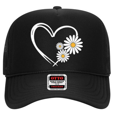 Heart With Daisy Flowers Daisies With Heart Outline Hat