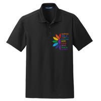 Harris Walz Diversity Rainbow Daisy Sunflower Vote Blue Dry Zone Grid Polo