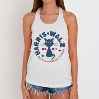 Harris Waltz DonT Mess With The Cat Ladies Kamala Tim Walz Women's Knotted Racerback Tank