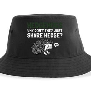 Hedgehogs Why Don't They Just Share Hedge Funny Sustainable Bucket Hat