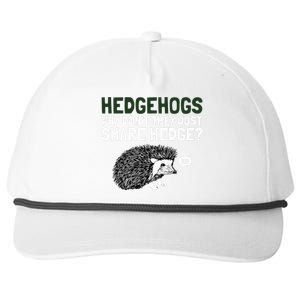 Hedgehogs Why Don't They Just Share Hedge Funny Snapback Five-Panel Rope Hat