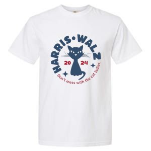 Harris Waltz DonT Mess With The Cat Ladies Kamala Tim Walz Garment-Dyed Heavyweight T-Shirt