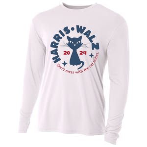 Harris Waltz DonT Mess With The Cat Ladies Kamala Tim Walz Cooling Performance Long Sleeve Crew