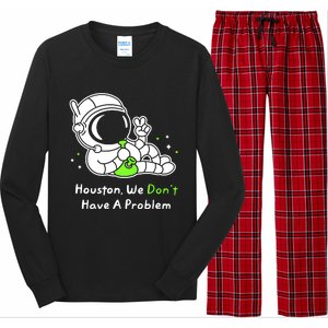 Houston We DonT Have A Problem Smoke Weed Everyday Astronaut Cult Long Sleeve Pajama Set