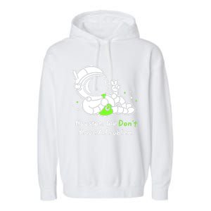 Houston We DonT Have A Problem Smoke Weed Everyday Astronaut Cult Garment-Dyed Fleece Hoodie