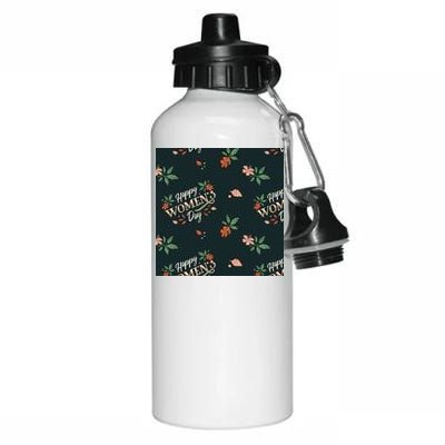 Happy Women's Day Floral Cute Gift Aluminum Water Bottle 