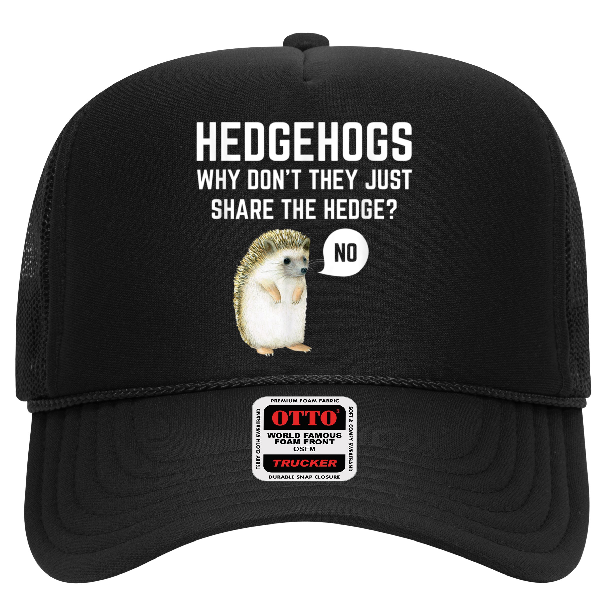Hedgehogs Why Don't They Just Share The Hedge? Funny Hedgehog Hat
