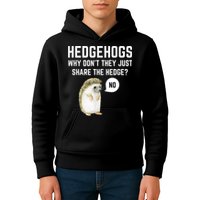 Hedgehogs Why Don't They Just Share The Hedge? Funny Hedgehog Kids Hoodie