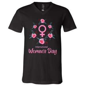 Happy Women Day International Women Day 8 March 2024 V-Neck T-Shirt