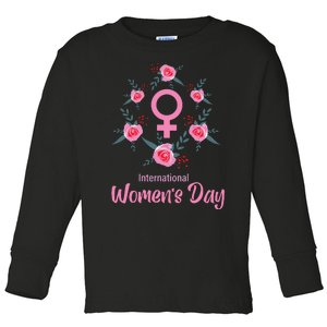 Happy Women Day International Women Day 8 March 2024 Toddler Long Sleeve Shirt