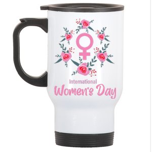 Happy Women Day International Women Day 8 March 2024 Stainless Steel Travel Mug