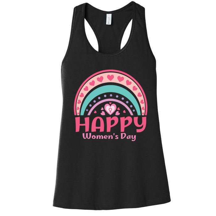 Happy Women Day International Women Day 8 March 2024 Women's Racerback Tank