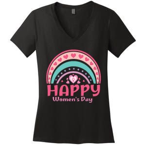 Happy Women Day International Women Day 8 March 2024 Women's V-Neck T-Shirt