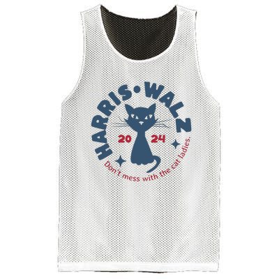 Harris Waltz DonT Mess With The Cat Ladies Kamala Tim Walz Mesh Reversible Basketball Jersey Tank