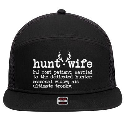 Hunt Wife Definition Married To The Dedicated Hunter 7 Panel Mesh Trucker Snapback Hat