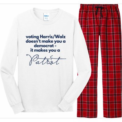 Harris Walz DoesnT Make You A Democrat Long Sleeve Pajama Set