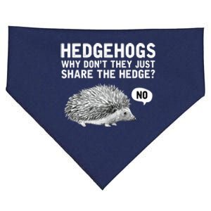 Hedgehogs Why Don't They Just Share The Hedge Funny USA-Made Doggie Bandana