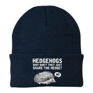 Hedgehogs Why Don't They Just Share The Hedge Funny Knit Cap Winter Beanie