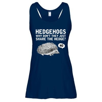 Hedgehogs Why Don't They Just Share The Hedge Funny Ladies Essential Flowy Tank