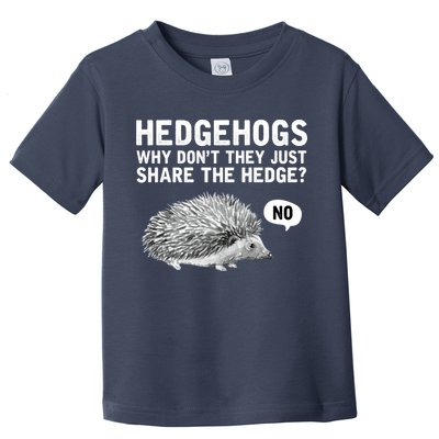 Hedgehogs Why Don't They Just Share The Hedge Funny Toddler T-Shirt