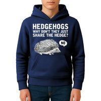 Hedgehogs Why Don't They Just Share The Hedge Funny Kids Hoodie