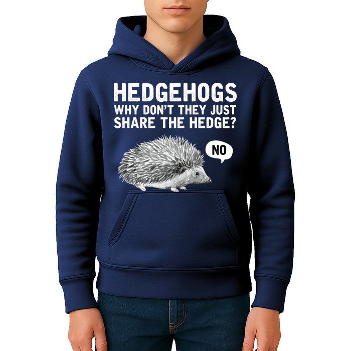 Hedgehogs Why Don't They Just Share The Hedge Funny Kids Hoodie