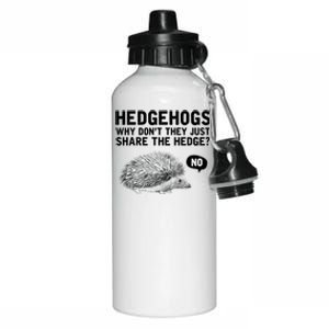 Hedgehogs Why Don't They Just Share The Hedge Funny Aluminum Water Bottle