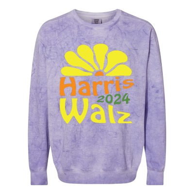 Harris Walz Democrat Campaign Merch Harris Walz 2024 Colorblast Crewneck Sweatshirt