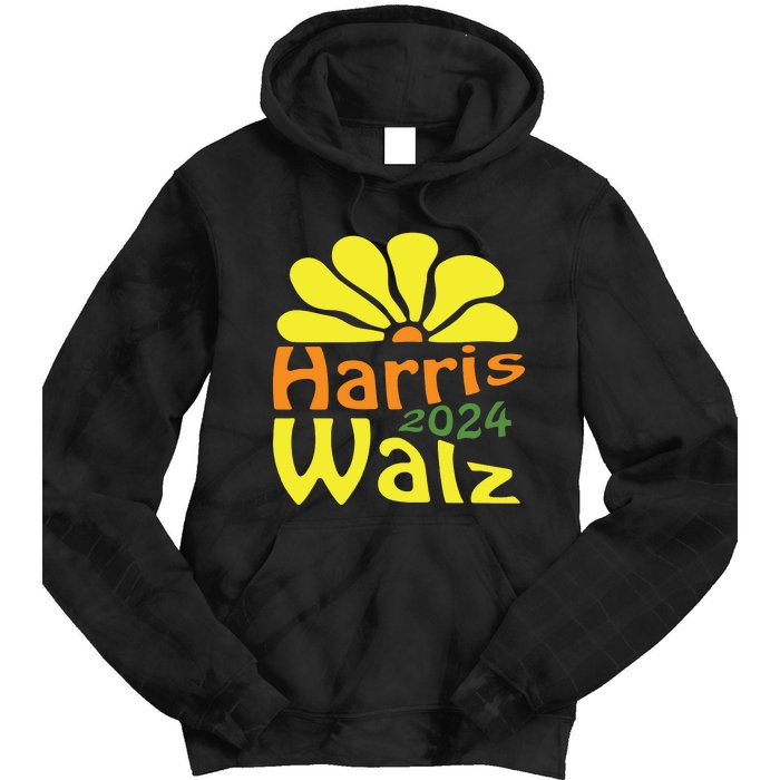 Harris Walz Democrat Campaign Merch Harris Walz 2024 Tie Dye Hoodie