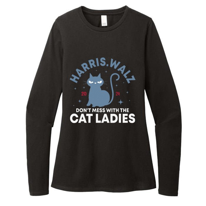 Harris Waltz DonT Mess With The Cat Ladies Kamala Tim Walz Gift Womens CVC Long Sleeve Shirt