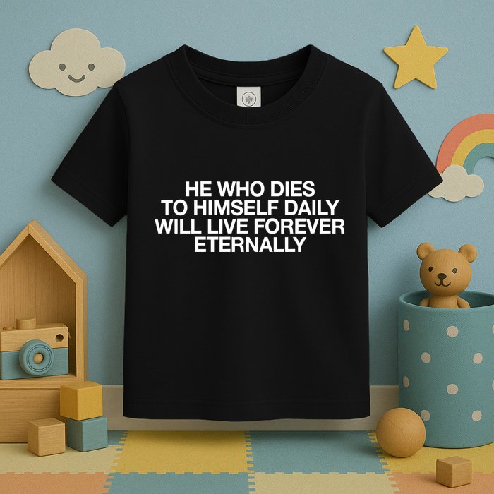 He Who Dies To Himself Daily Will Live Forever Eternally Toddler T-Shirt