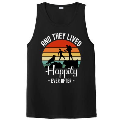 Hikers With Dog They Lived Happily Ever After Hiking Camping Gift PosiCharge Competitor Tank