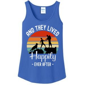 Hikers With Dog They Lived Happily Ever After Hiking Camping Gift Ladies Essential Tank