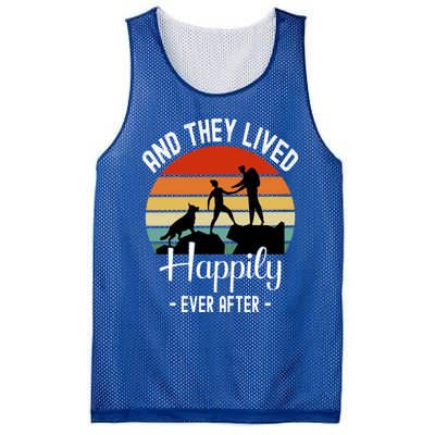 Hikers With Dog They Lived Happily Ever After Hiking Camping Gift Mesh Reversible Basketball Jersey Tank