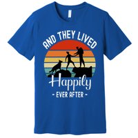 Hikers With Dog They Lived Happily Ever After Hiking Camping Gift Premium T-Shirt