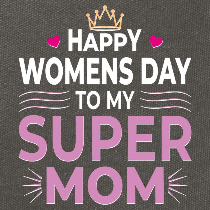 Happy Womens Day To My Super Mom Cotton Canvas Backpack