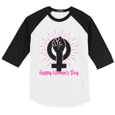 Happy Womens Day Baseball Sleeve Shirt