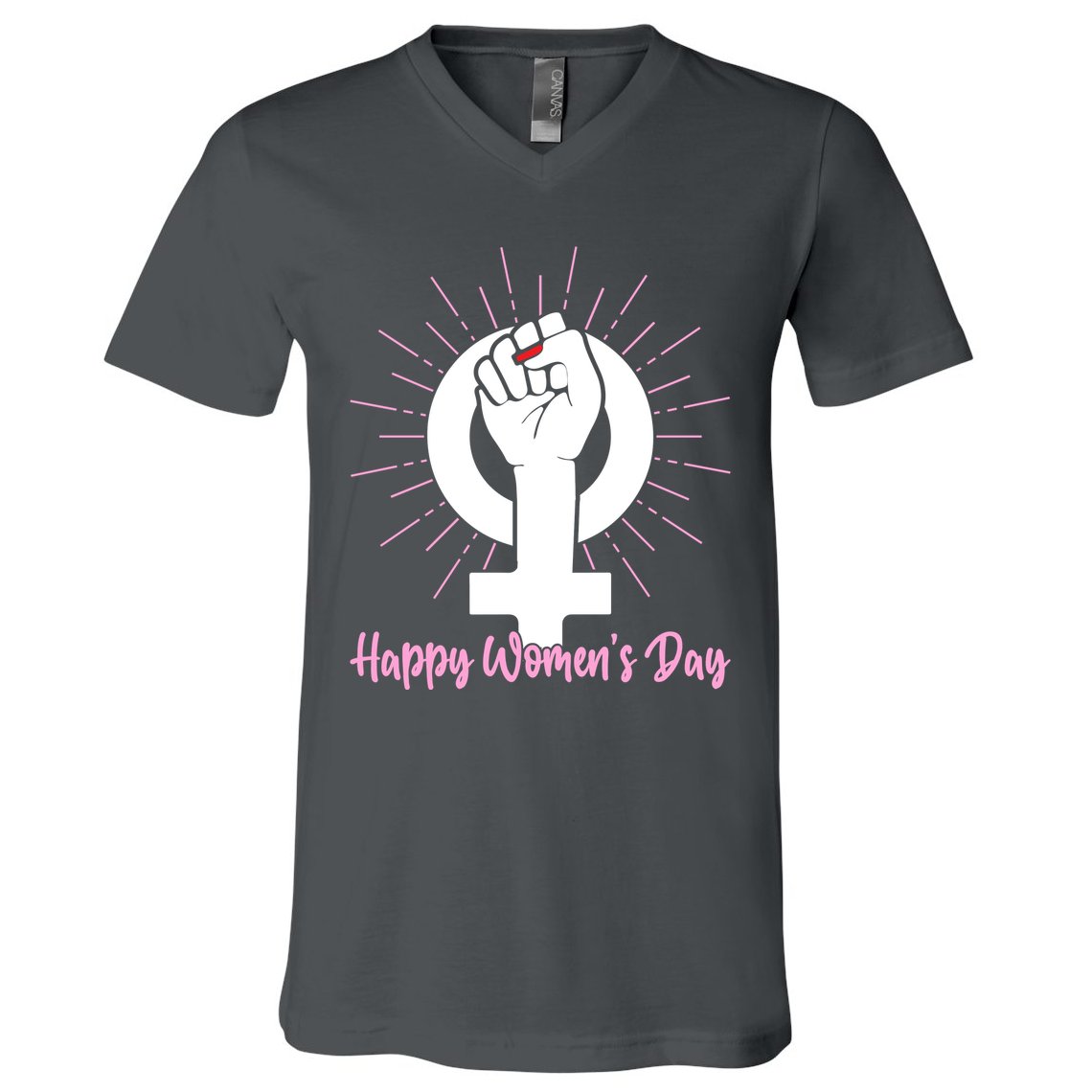 Happy Womens Day V-Neck T-Shirt