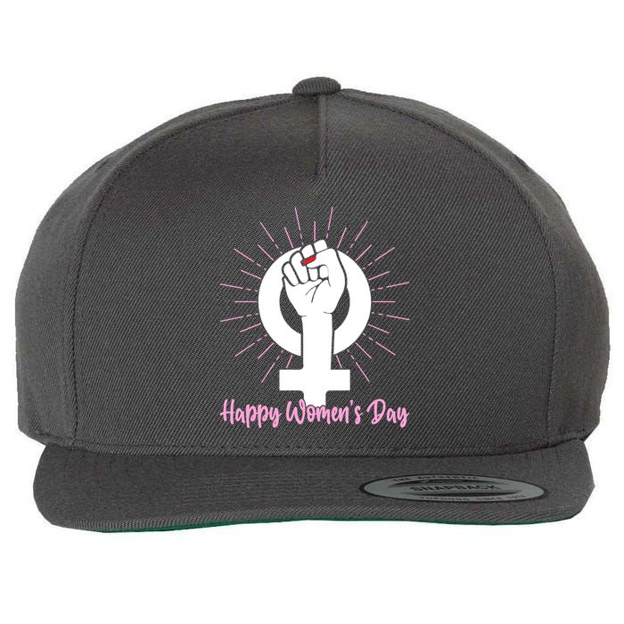 Happy Womens Day Wool Snapback Cap