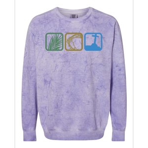 Holy Week Easter Jesus Colorblast Crewneck Sweatshirt