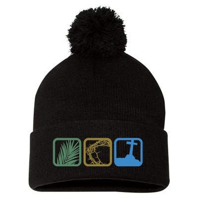 Holy Week Easter Jesus Pom Pom 12in Knit Beanie