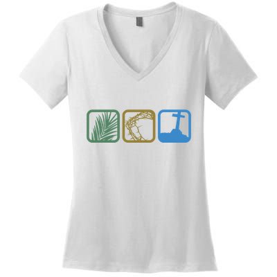 Holy Week Easter Jesus Women's V-Neck T-Shirt