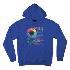 Harris Walz Election 2024 Peace Love Equality Hope Diversity Gift Hoodie