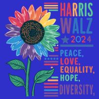 Harris Walz Election 2024 Peace Love Equality Hope Diversity Gift Apron