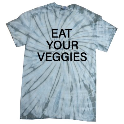 Hermusicx Wearing Eat Your Veggies Tie-Dye T-Shirt